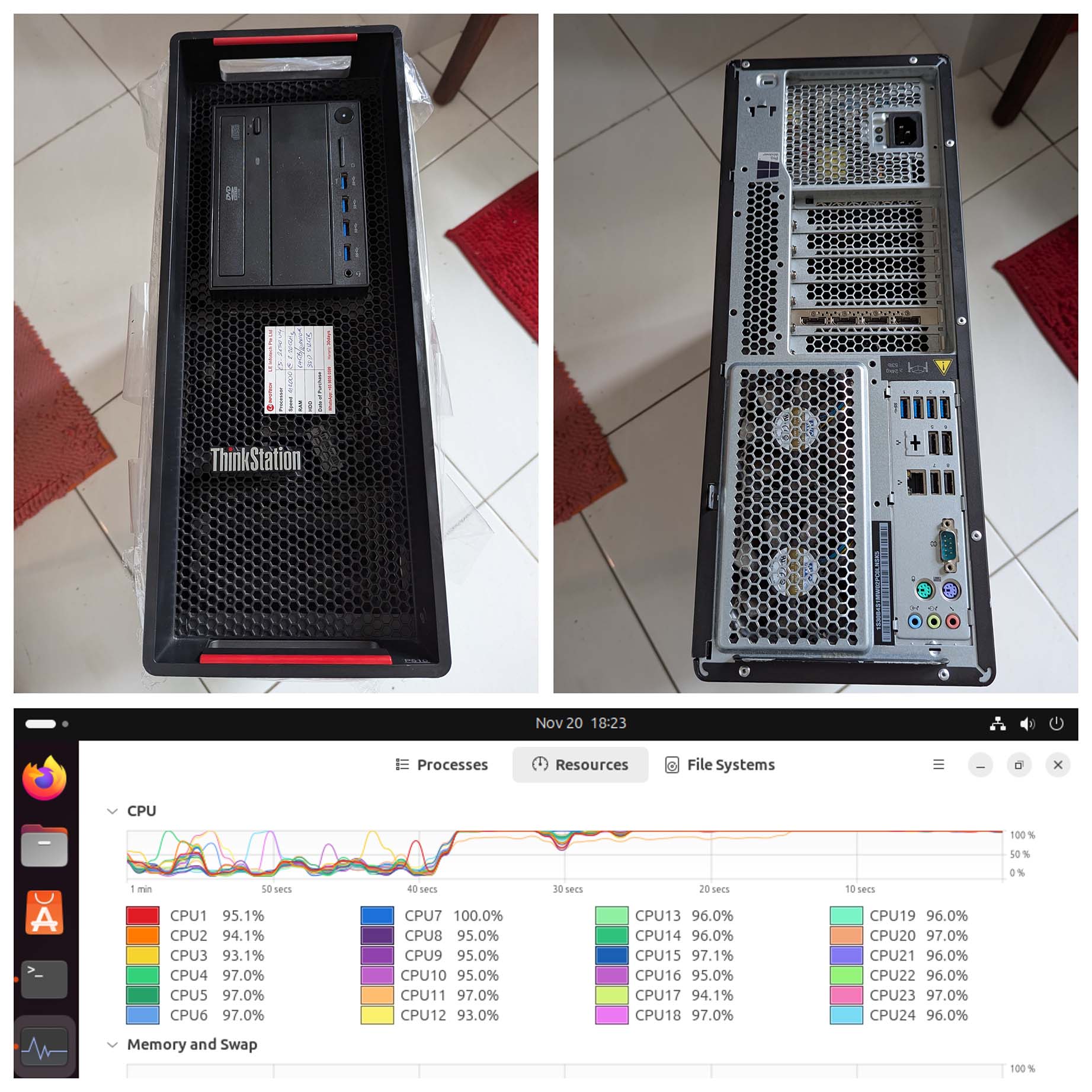 Refurbished 12-Core Xeon ThinkStation ($400 / 24 kg!) becomes (hefty) Ubuntu Build Farm for Apache NuttX RTOS. 4 times the throughput of a PC!