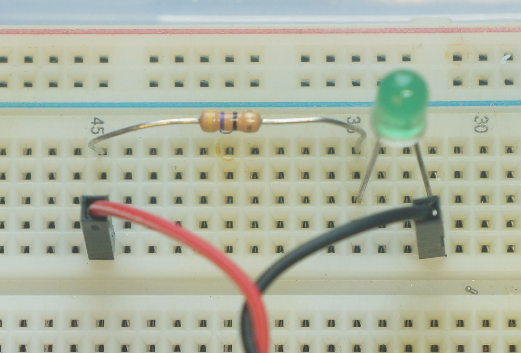 Connect an LED to Ox64 SBC at GPIO 29, Pin 21