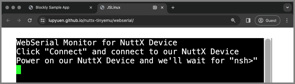 Wait for NuttX Shell
