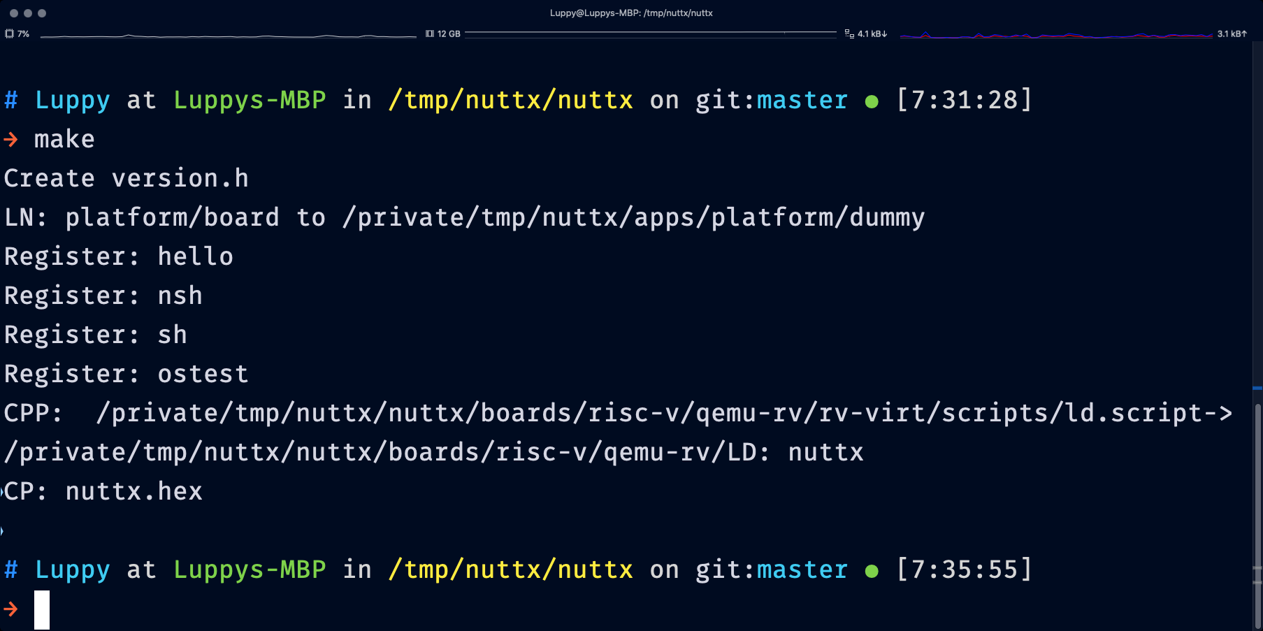 Build Apache NuttX RTOS for 64-bit RISC-V QEMU