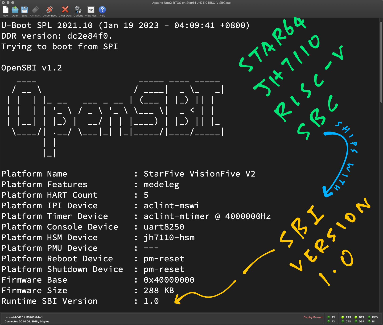 OpenSBI on Star64 JH7110 RISC-V SBC