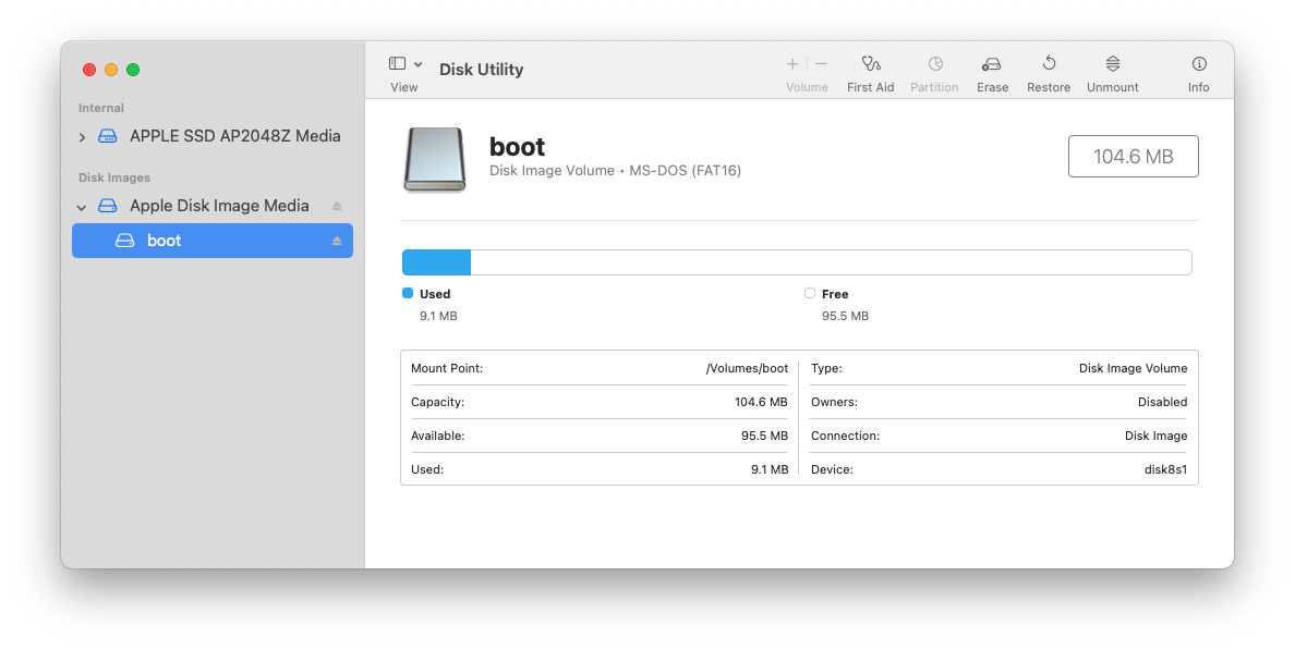 SG2000 MicroSD contains Boot Partition