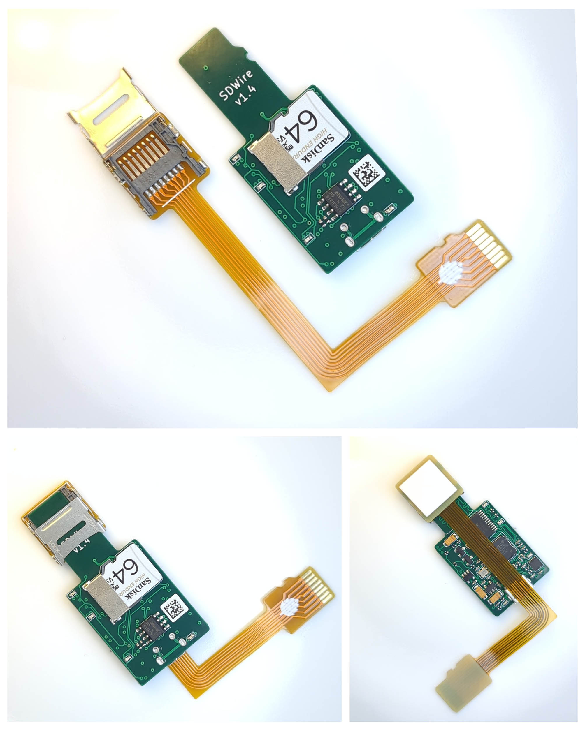 SDWire MicroSD Multiplexer with PinePhone MicroSD Extender