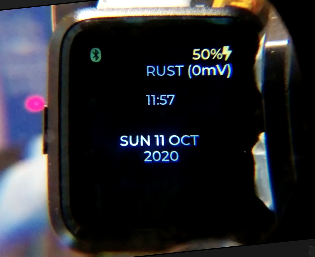 Watch face for PineTime Smartwatch rendered with LVGL